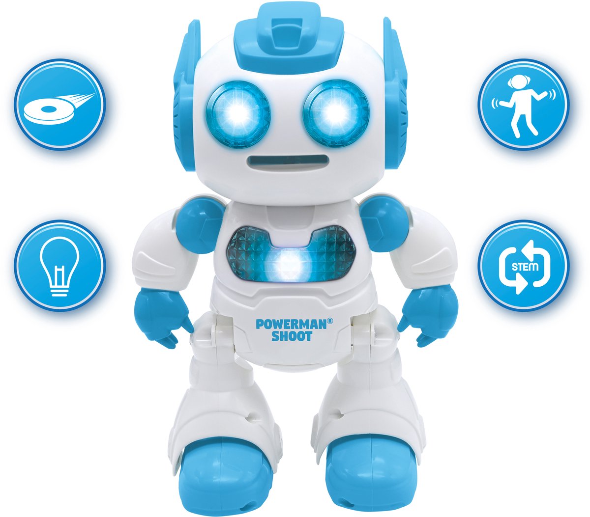 Lexibook powerman® shoot stem robot, dance, music, demo incl. afstandsbediening foam discs