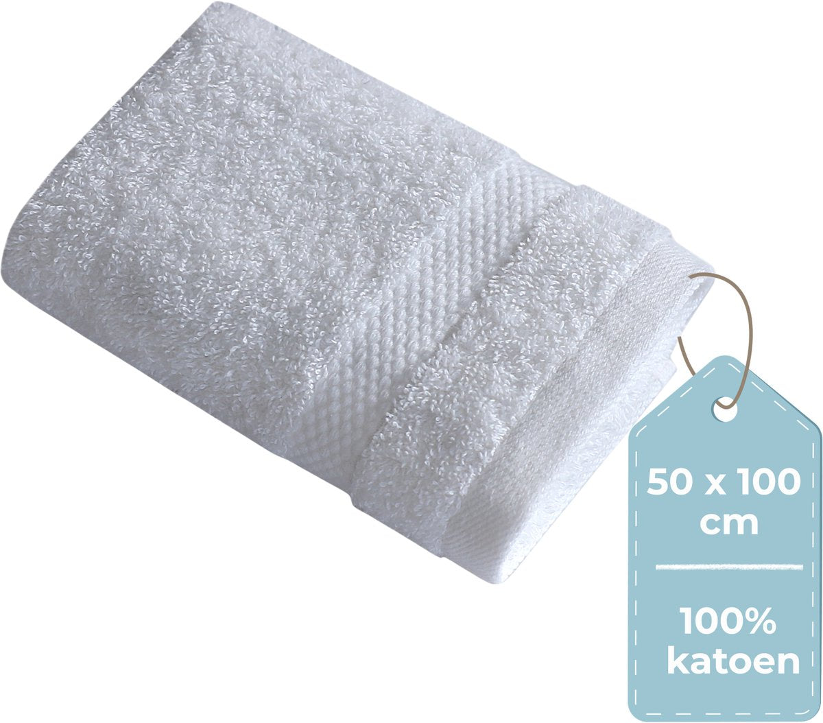 Silenzio. asciugamano living hush living - per pezzo - 50×100 cm - 100% cotone - qualità pesante 500 g m2 - bordo elegante e occhiello per appendere - bianco