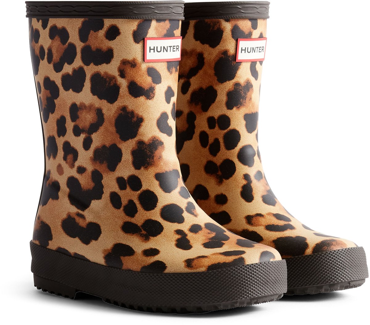 Primera bota con estampado de leopardo para niños Hunter leopardo marrón chocolate - talla 23