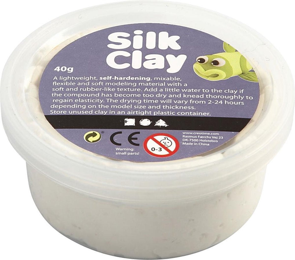 Clay di seta - bianco, 40gr.