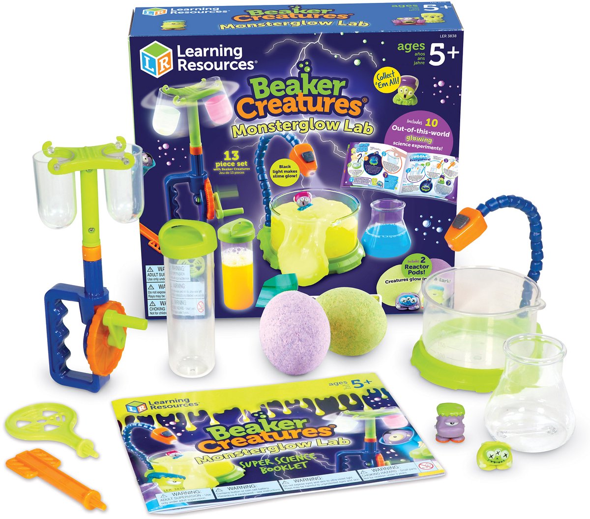 Risorse per l'apprendimento giocattoli creature del bicchiere monsterglow lab educativo. - 3+