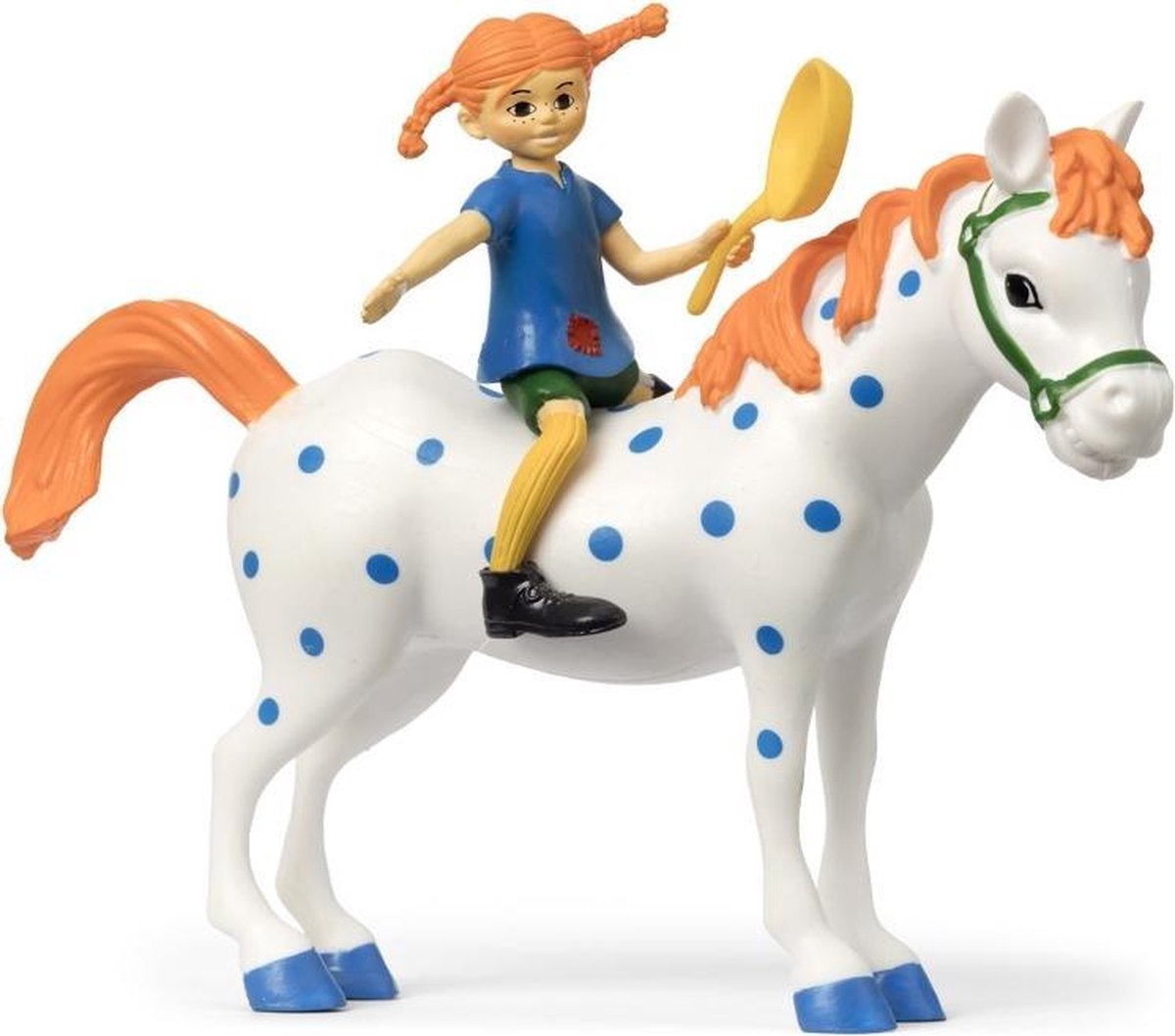 Figuras de Pippi Calzaslargas y blanco.