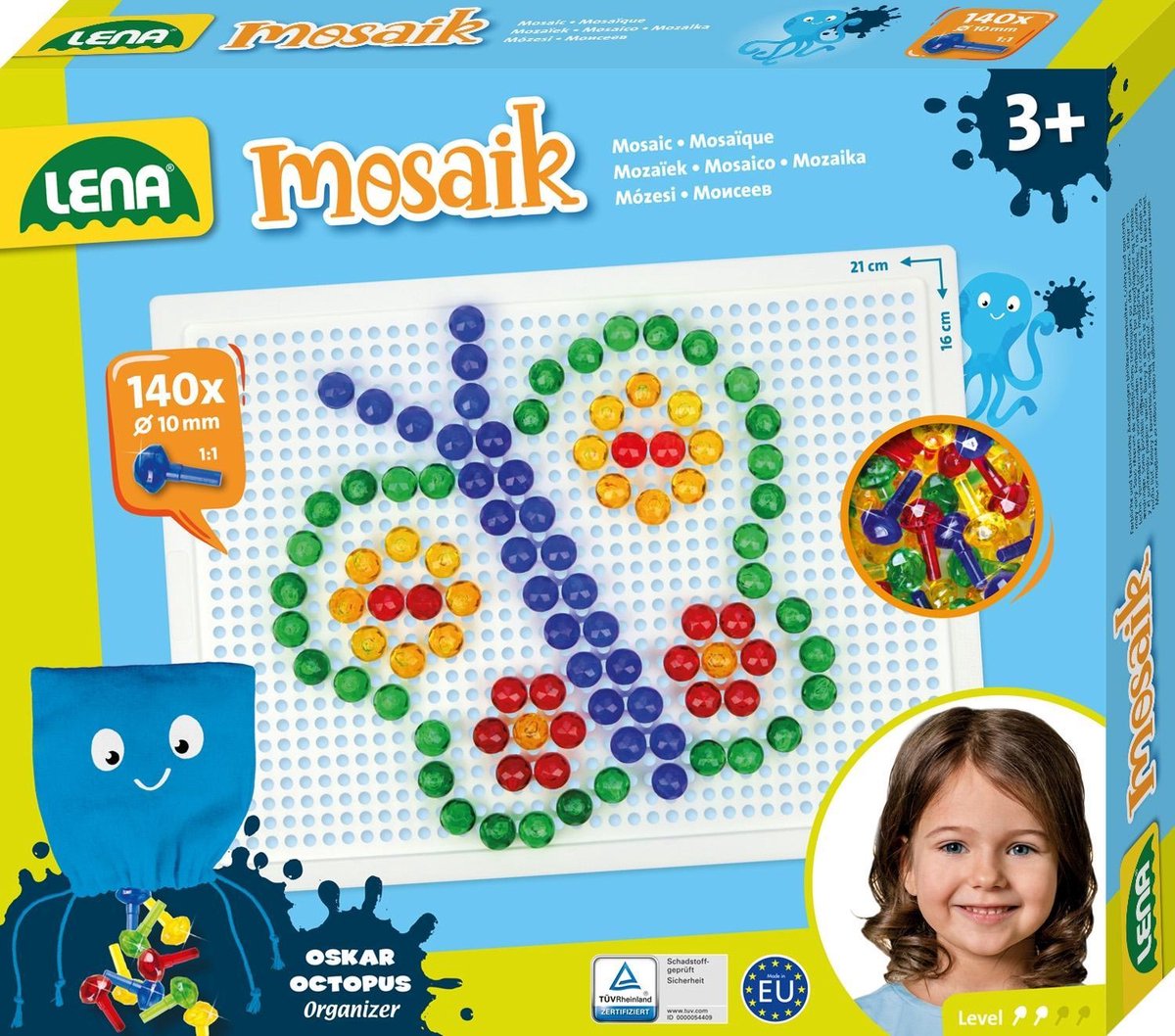 Set mosaico Lena trasparente 140pz 10mm