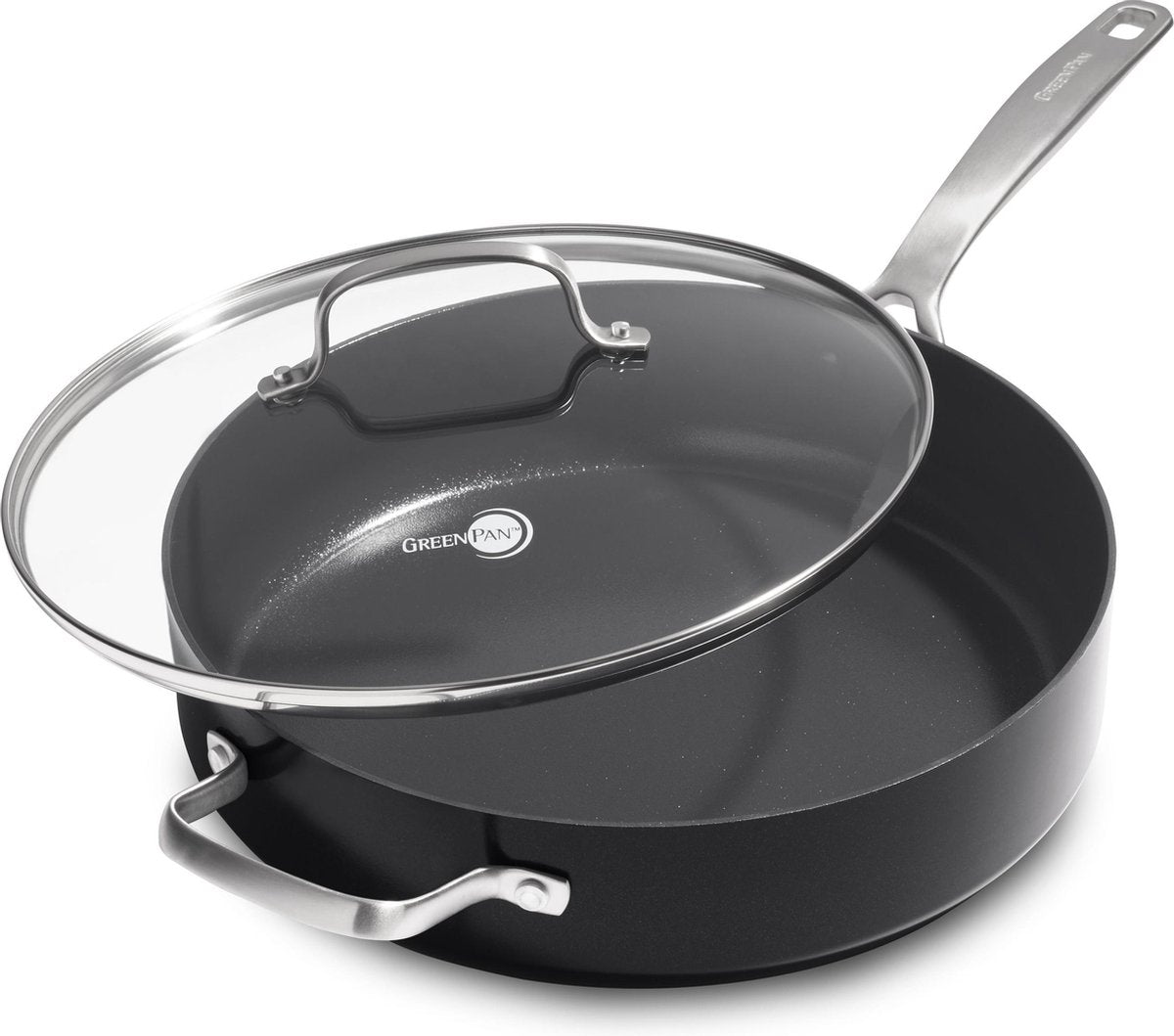 Sartén Greenpan copenhagen 28cm - 4,3l - con tapa - asa extra - sin pfas