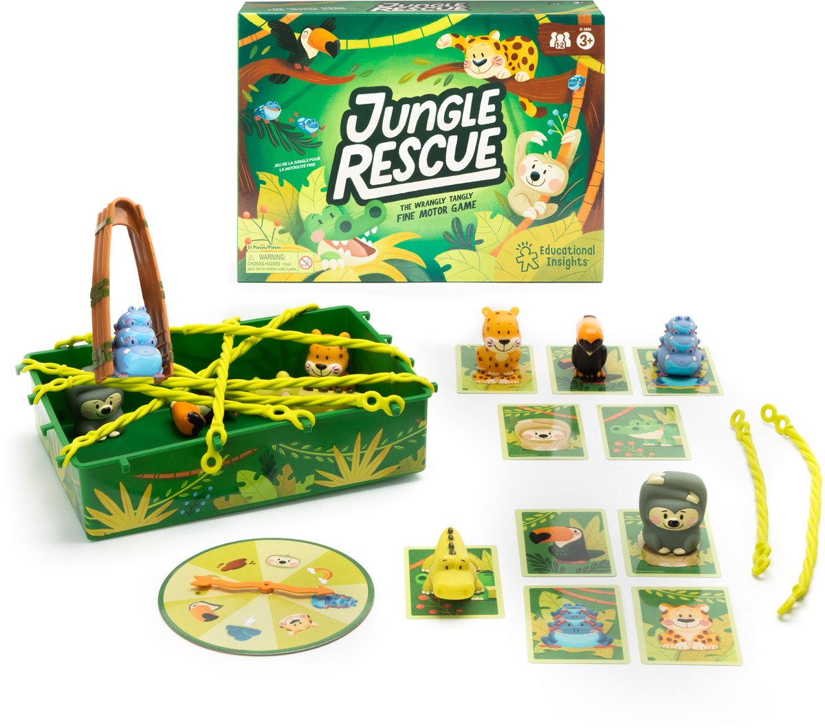 Gioco di salvataggio nella giungla con risorse didattiche - 3+