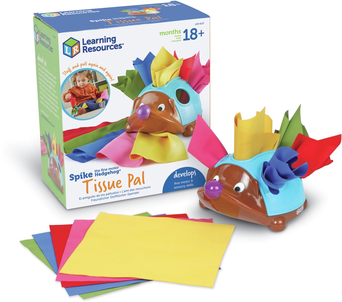 Learning resources spike the fine motor hedgehog® tissue pal™ - 3+
