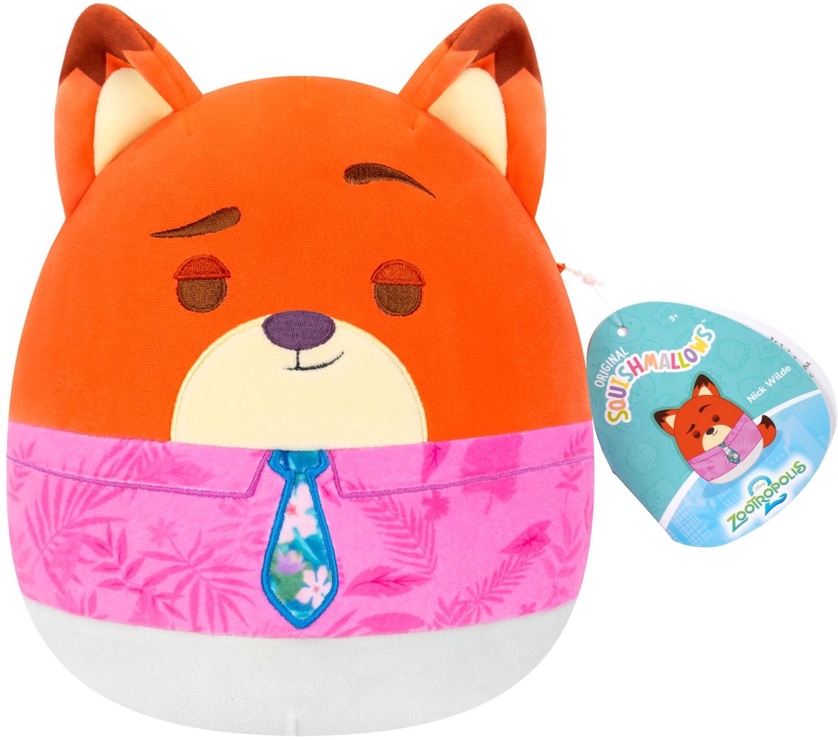 Squishmallows zootopia - nick wilde - peluche 20cm
