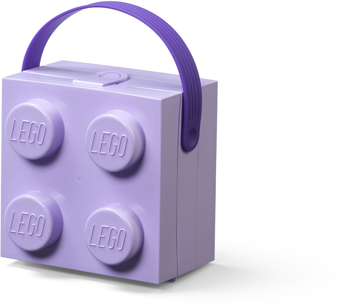 Lego - lonchera brick 4 con asa - polipropileno - violeta