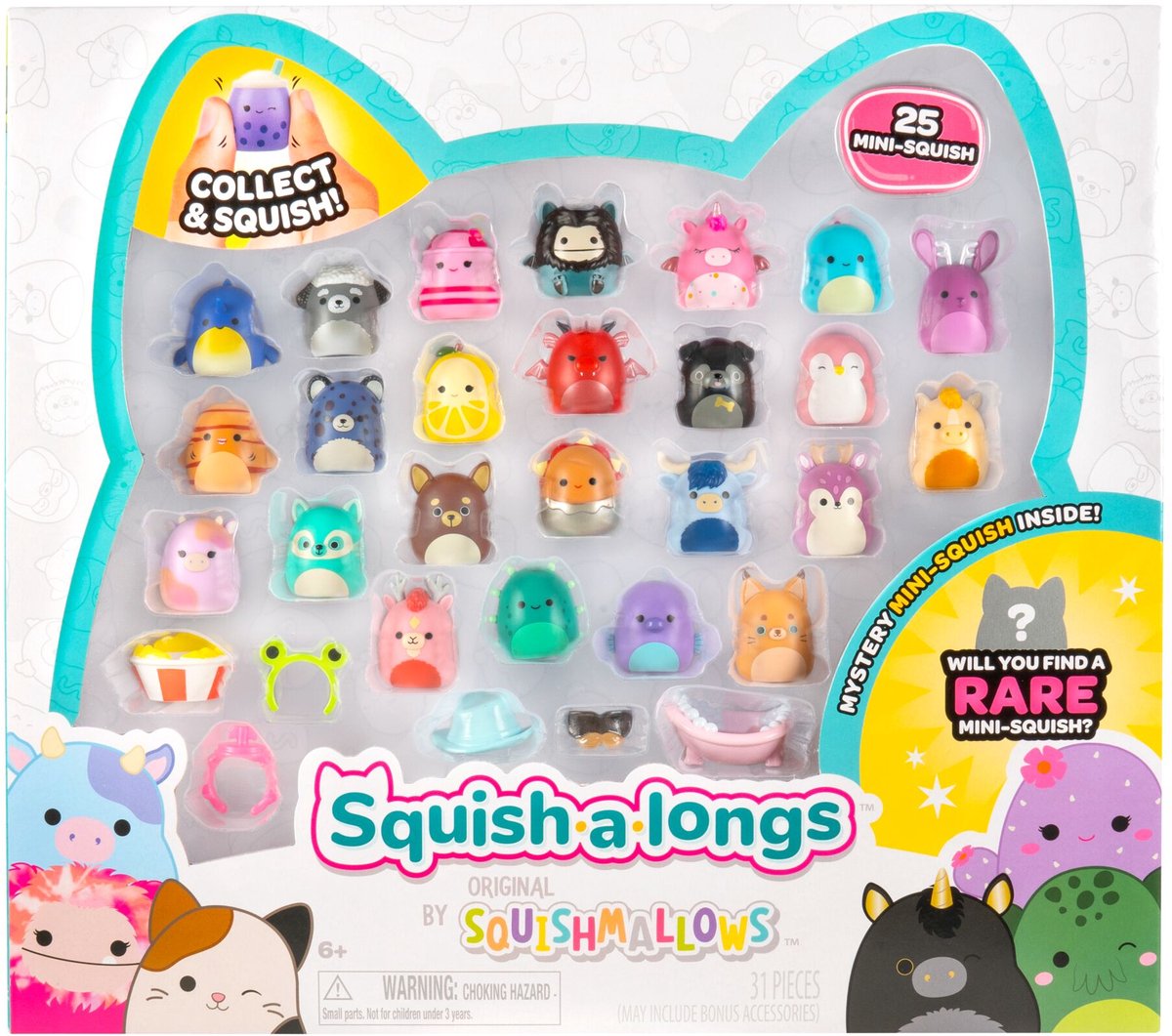 Squish-a-long Jazwares - Confezione da 25 (stile 1)