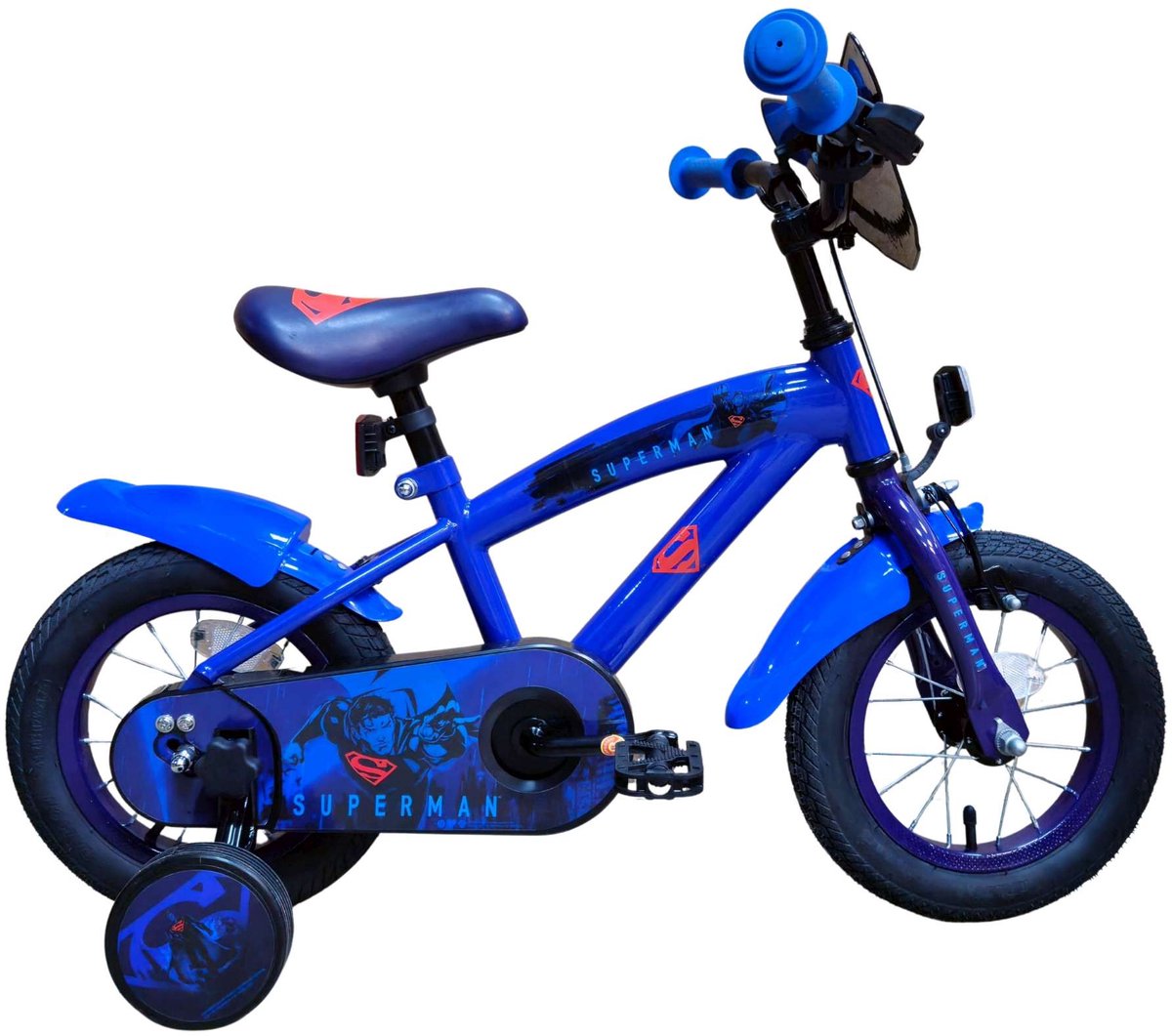 Superman children's bicycle - boys - 12 inches - blue