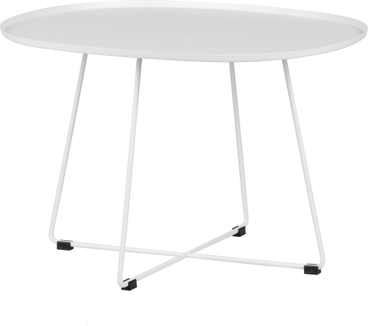 Woood otis bijzettafel xl - metaal - wit - 47x70x60