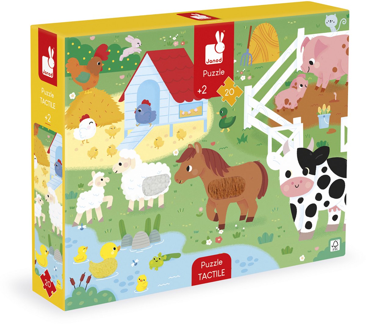Janod - rompecabezas táctil - granja