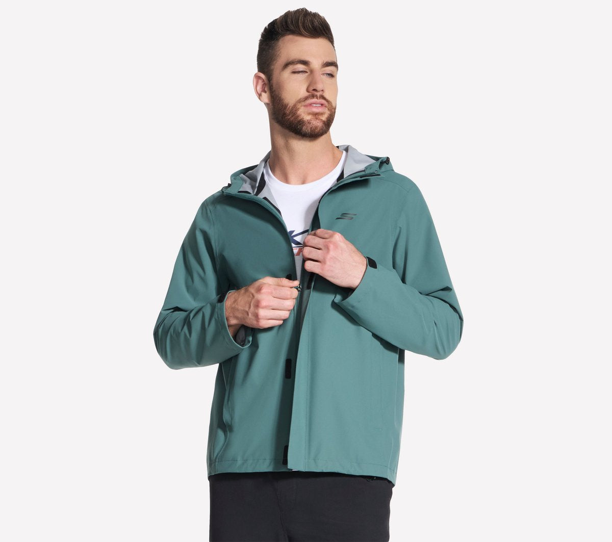 Giacca da uomo Skechers Premier Rain Jacket - verde scuro