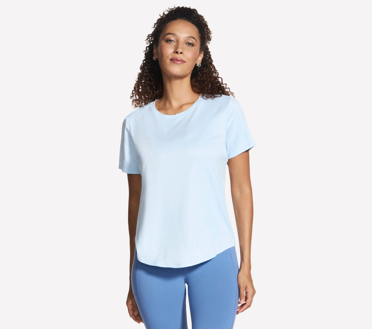 Skechers godri swift tee dames t-shirt - blauw