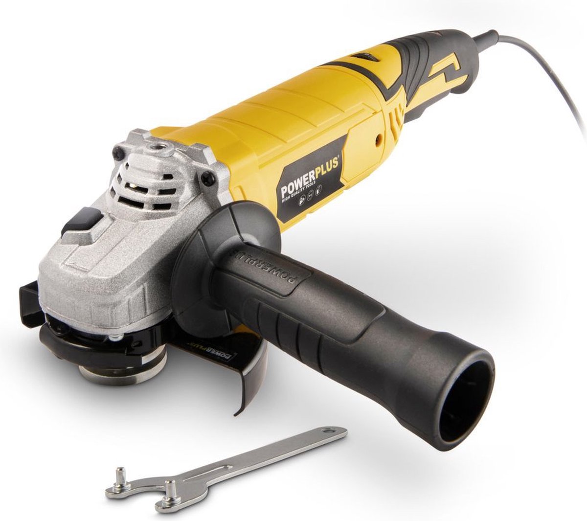Amoladora angular eléctrica powerplus powx0614 - amoladora 1200w - disco abrasivo 125mm ᴓ, herramienta eléctrica compacta