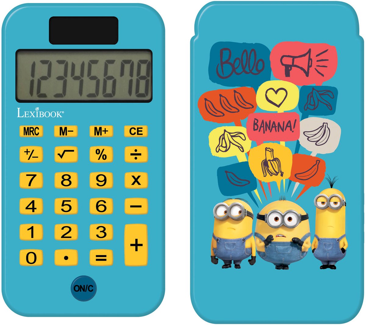 Calcolatrice tascabile Lexibook Minions a 8 cifre con custodia protettiva