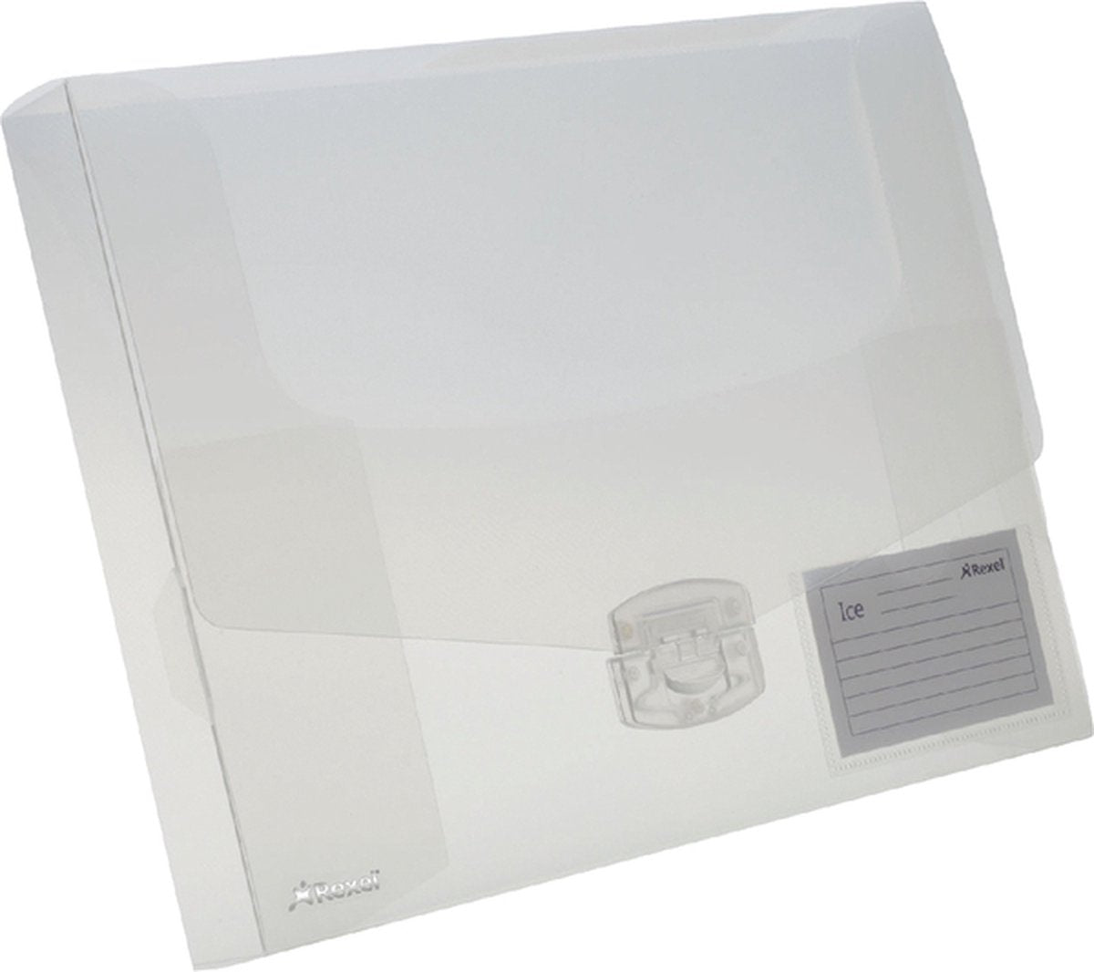 Rexel elastobox ghiaccio retro trasparente da 4 cm