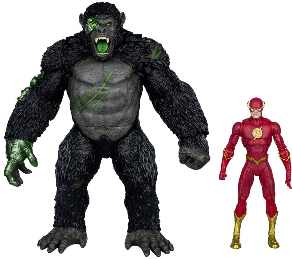Mcfarlane juguetes dc multiverse figura de acción paquete de 2 flash vs titano figura de acción de 18 cm