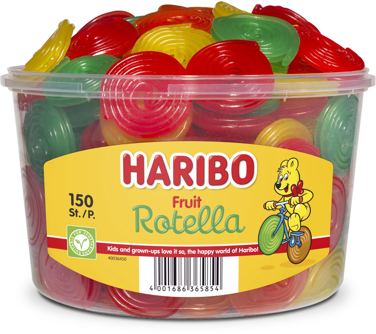 Rotella di frutta Haribo (150 pezzi)