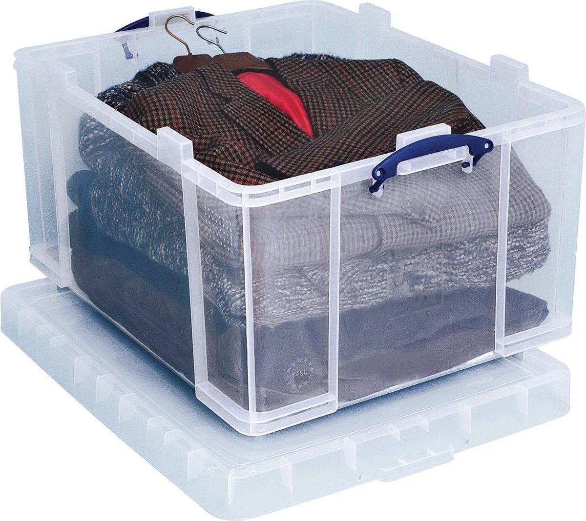 Utilissimo box portaoggetti da 145 litri, trasparente