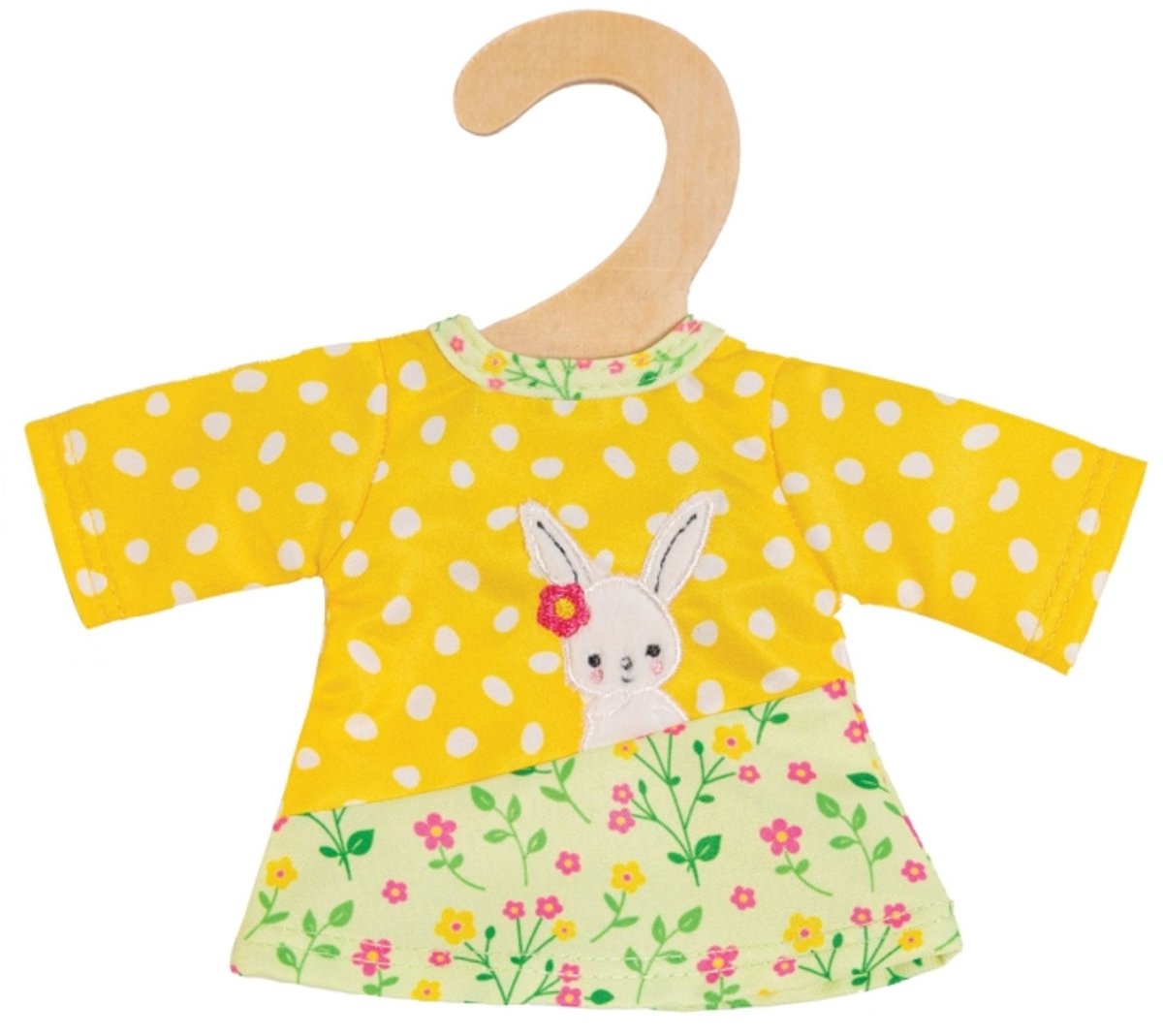 Bambole dungarees con camicia a strisce Bunny Lou, 20-25 cm