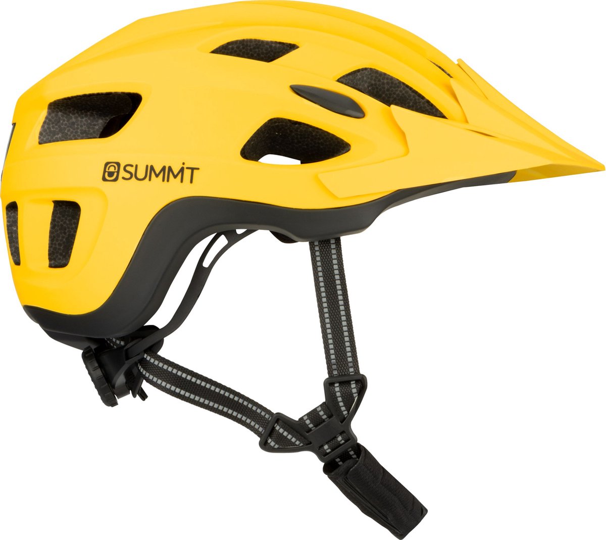 Casco da bicicletta Summit - con illuminazione a LED - regolabile 59-61 cm - giallo