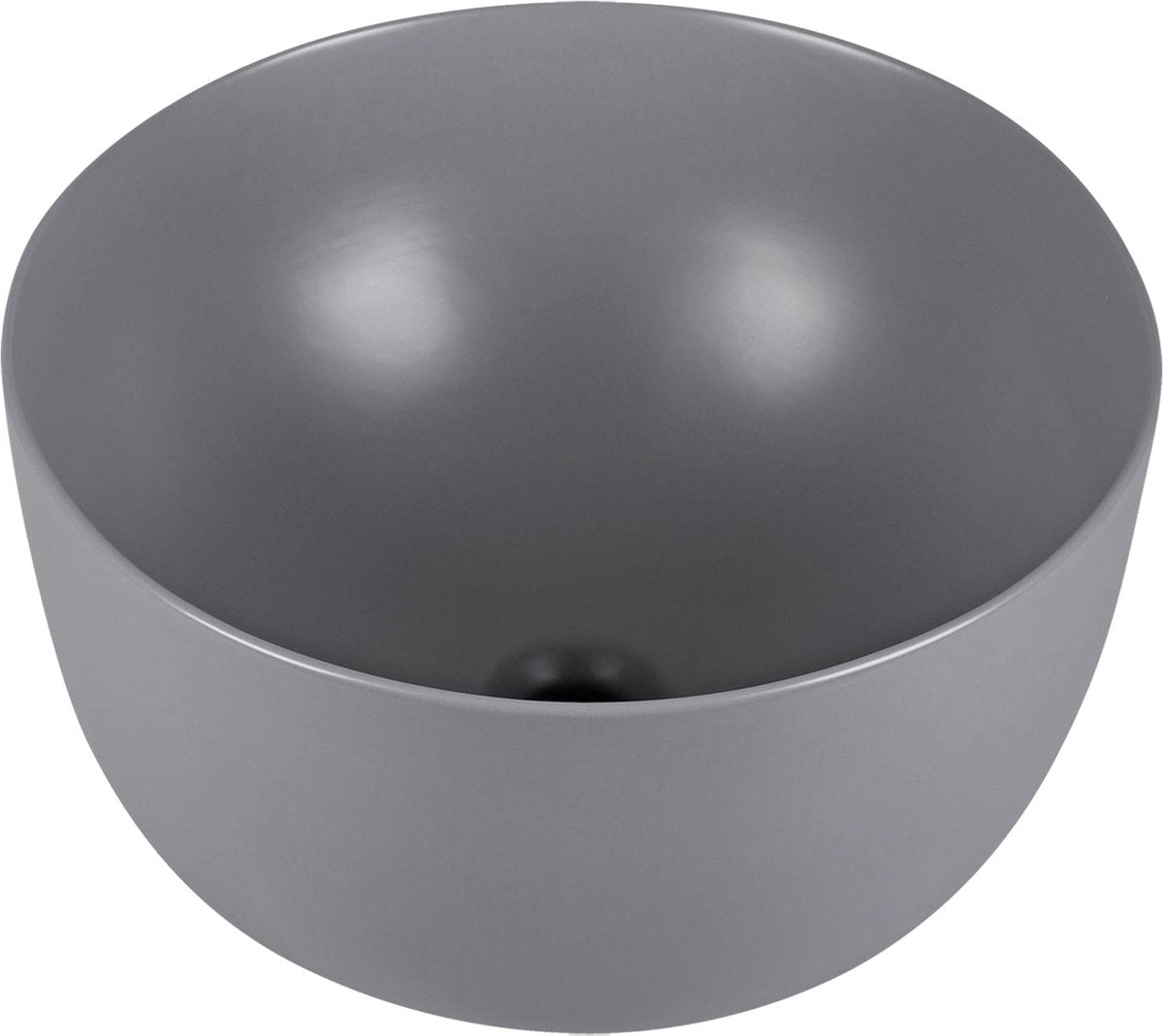 Lavabo Differnz Tulip 40cm in ceramica grigio chiaro opaco