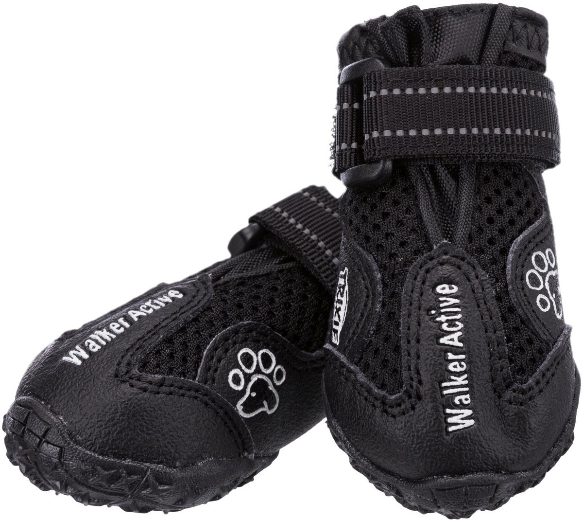Trixie walker active - hondenschoentjes - xs - zwart - 2 st
