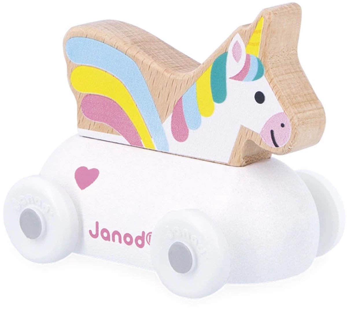 Janod - cruce de caminos - móvil de unicornio de madera