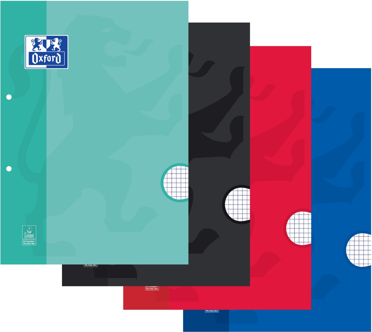 Blocco corso Oxford oxf school a4 5mm 2g 200 pagine 80gr ass | 5 pezzi