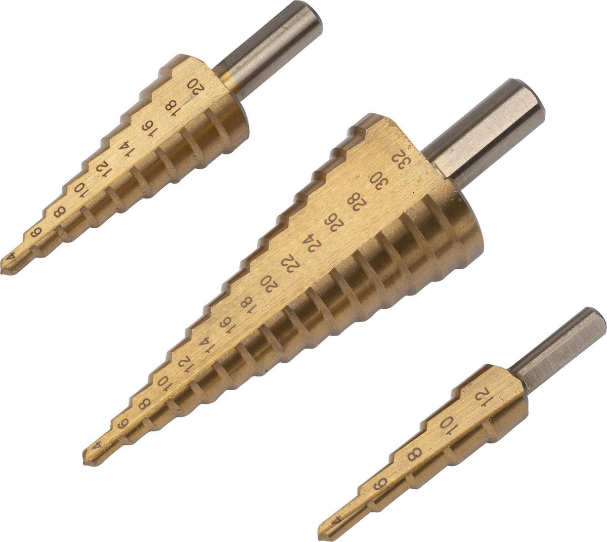 Kreator - accessories - krt061700 - trappenborenset - 4-12mm 4-20mm 4-32mm