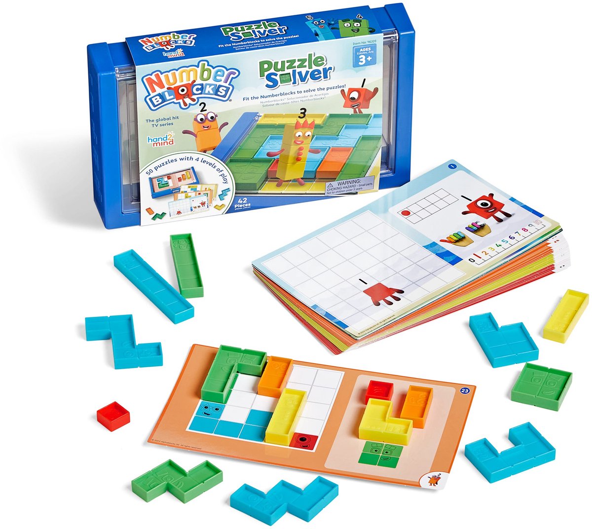 Risolutore di puzzle con blocchi numerici di risorse didattiche - gioco educativo - 3+