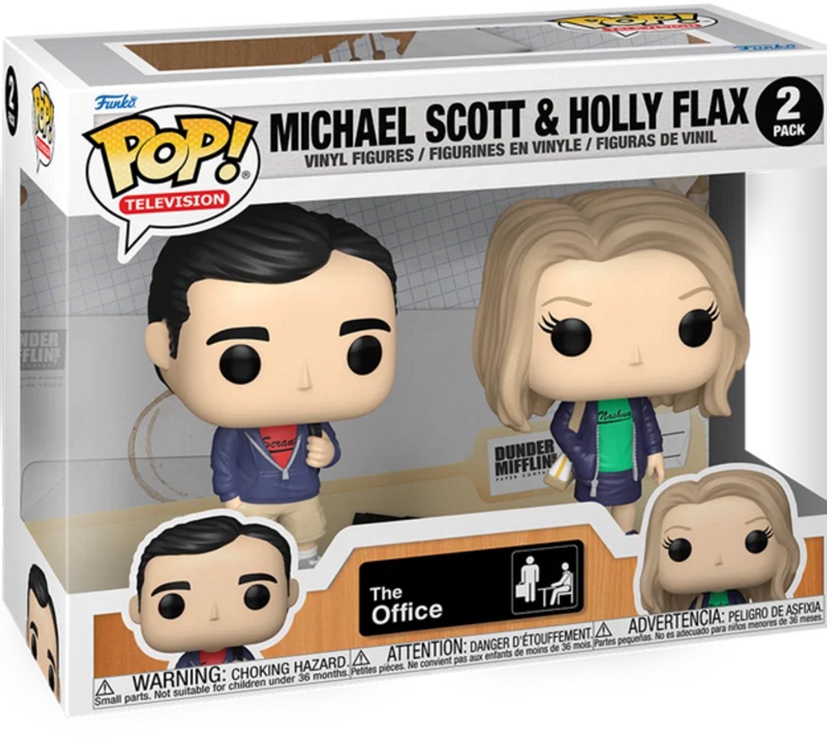 Funko pop television: the office - michael scott holly flax - (2 pack) pop