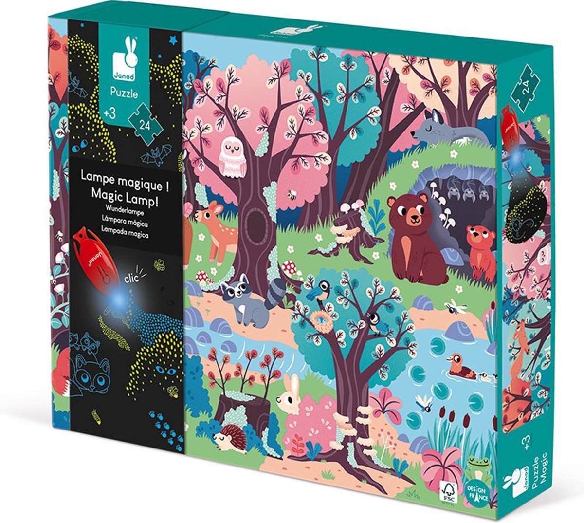 Janod - puzzle magico - la foresta - 24 pezzi