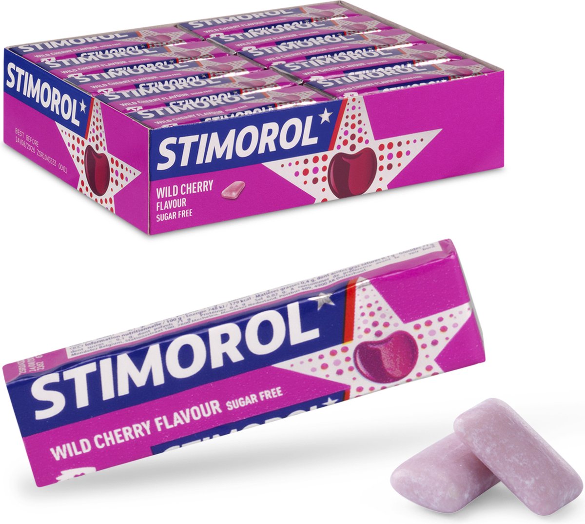 Stimorol cereza silvestre - chicle - sin azúcar - 1x30 piezas