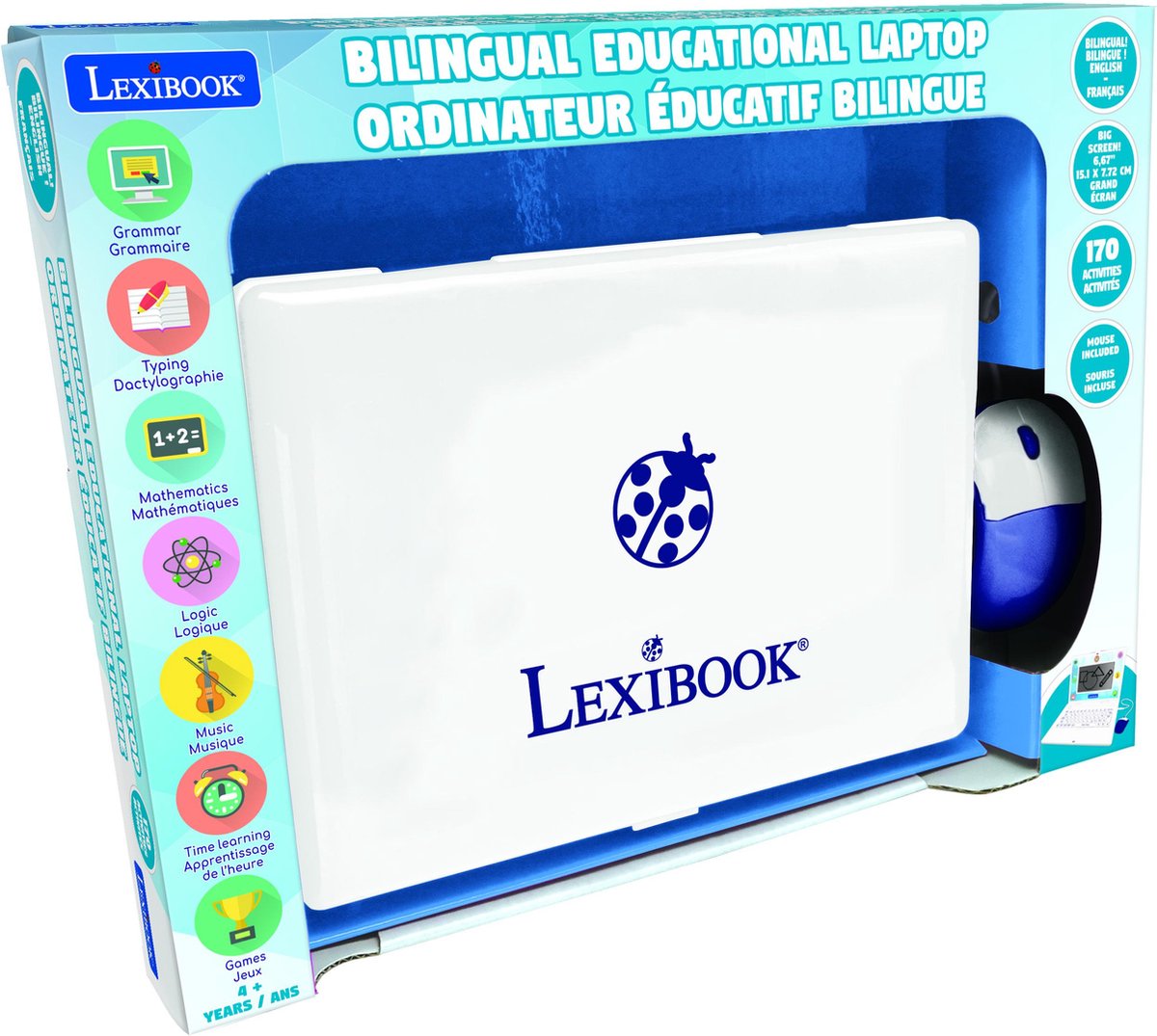 Lexibook ordinateur portatile 6.7” educativo bilingue inglese e francese