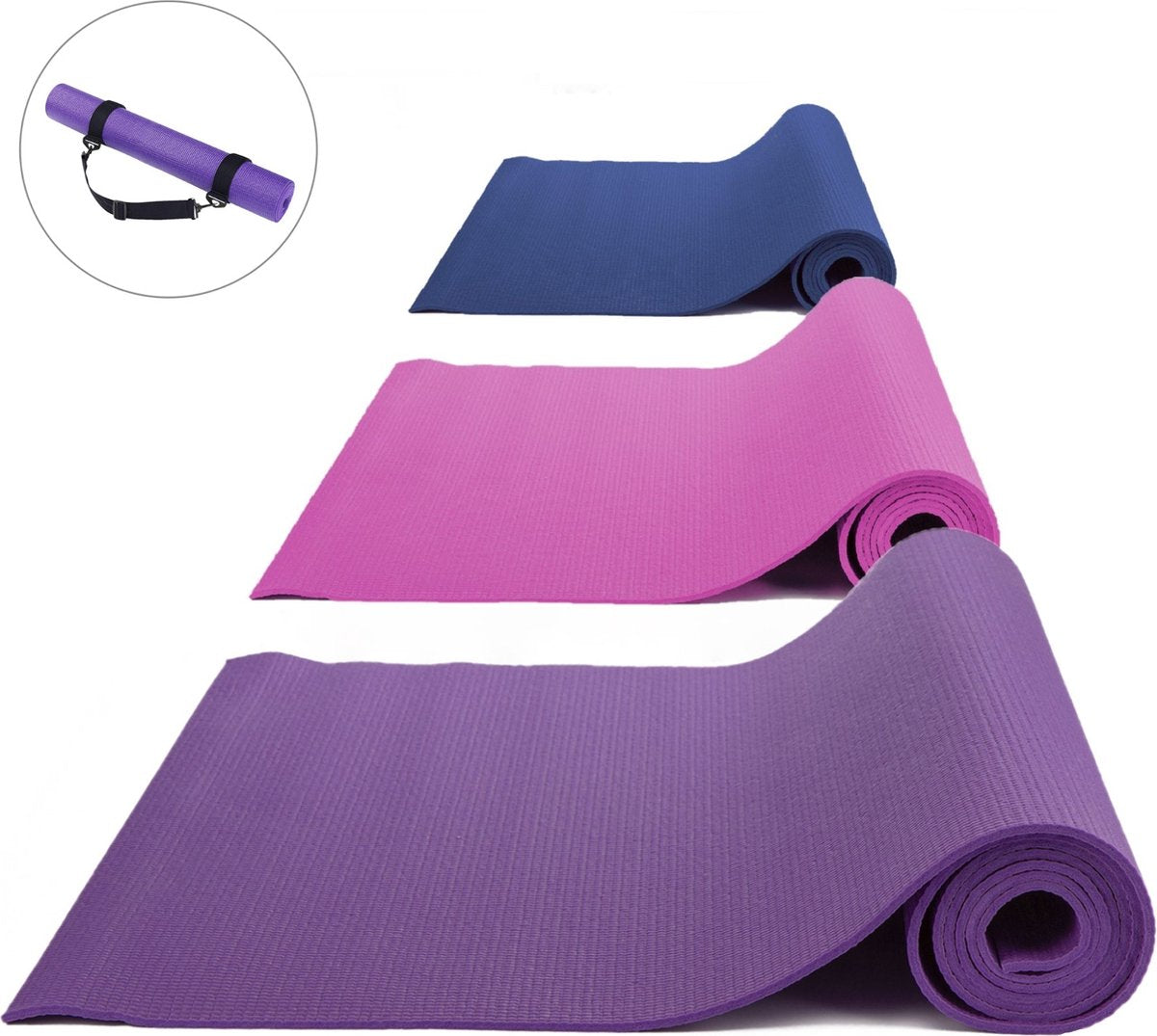 Tappetino yoga Rucanor 185 x 61 cm 3,5 mm lilla
