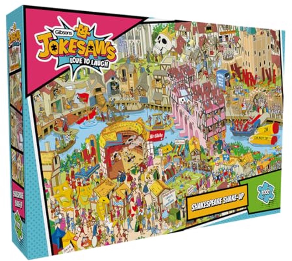 Gibsons - shakespeariano shake-up (andy tudor) - 1000 pezzi 68×49 cm (l×a) - puzzle per adulti