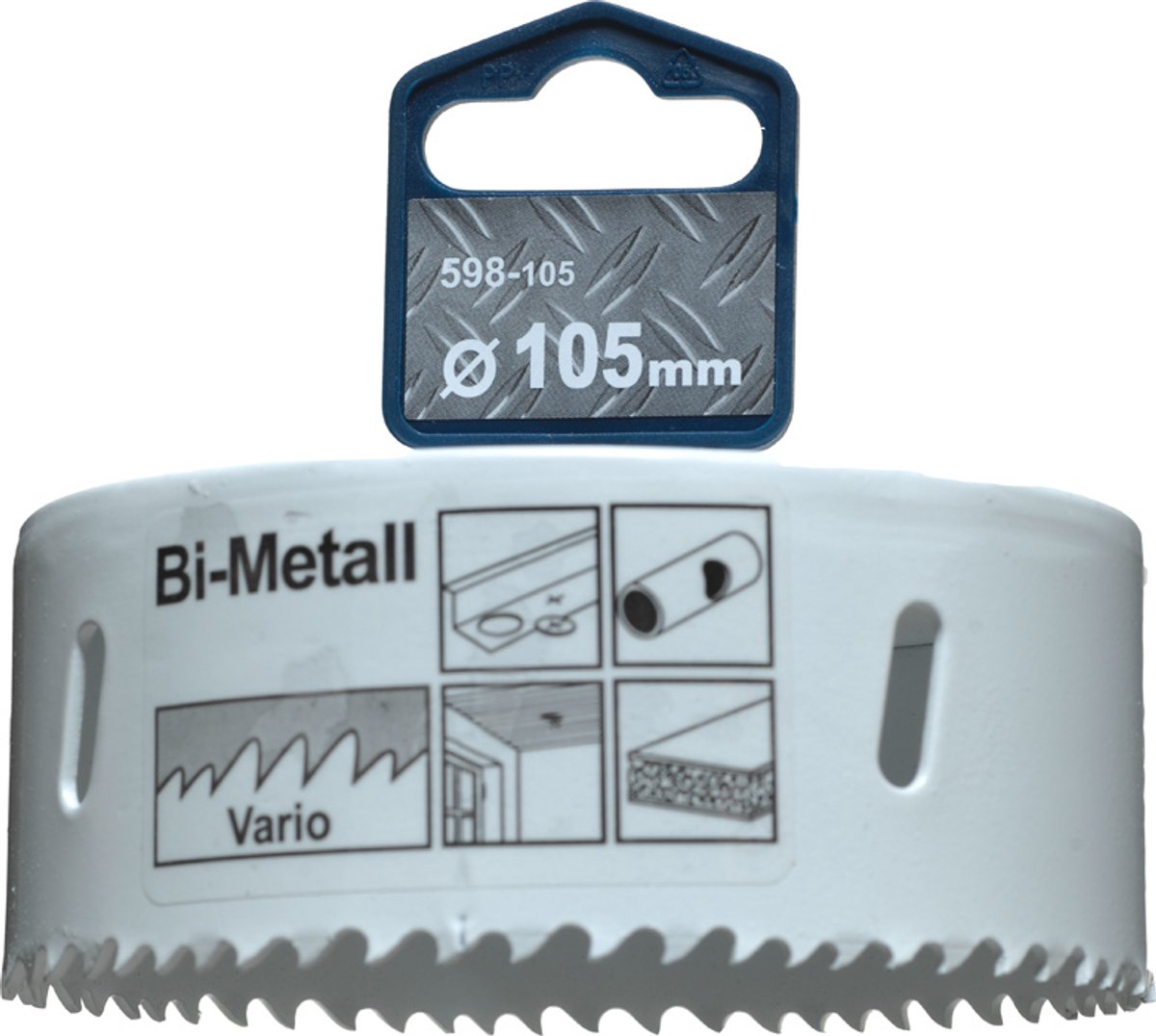 Sega a tazza Kwb ø 105 mm - bimetallica - 8% cobalto - per acciaio e legno - 598105
