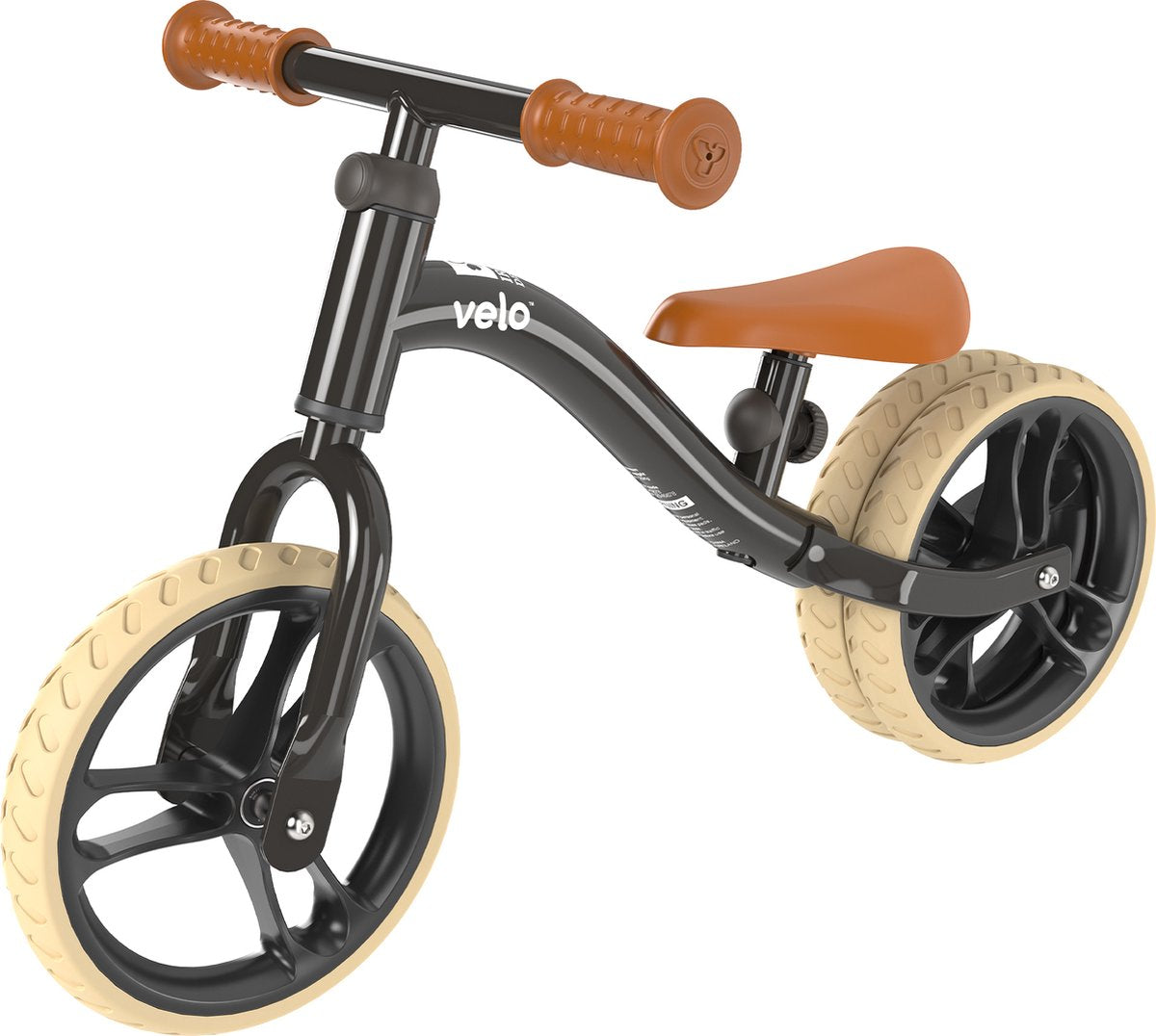 Yvolution - yvelo junior air - nera - bicicletta senza pedali 2 in 1 - sella e manubrio regolabili