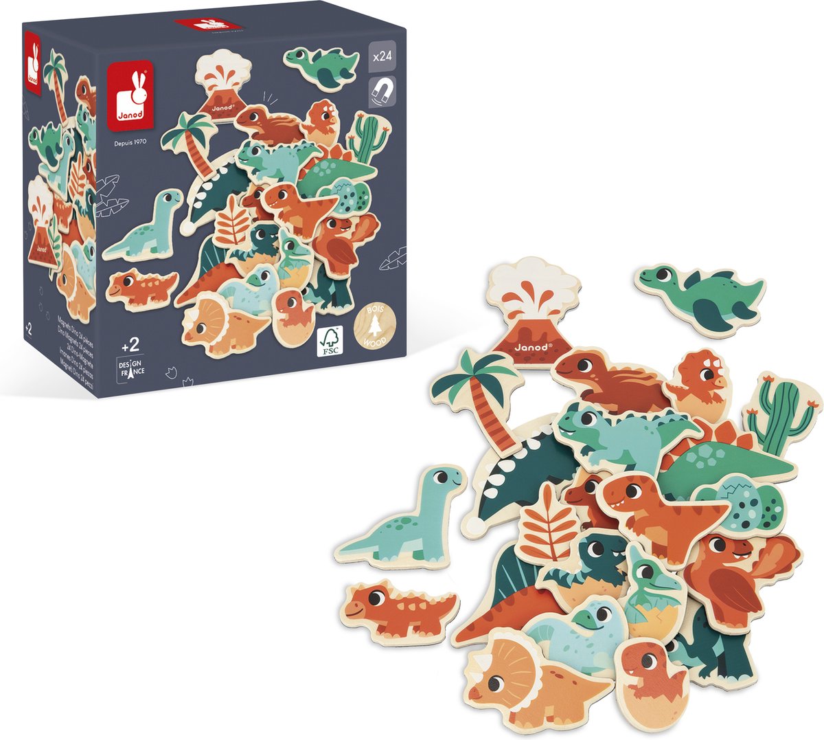 Janod - dinosauro - set magnetico