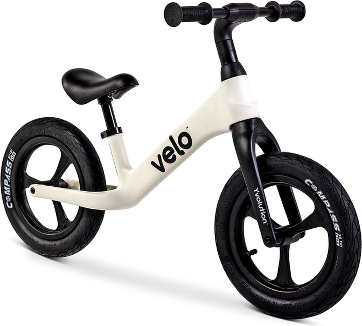 Yvolution - velo pro - bicicleta sin pedales ajustable - blanco