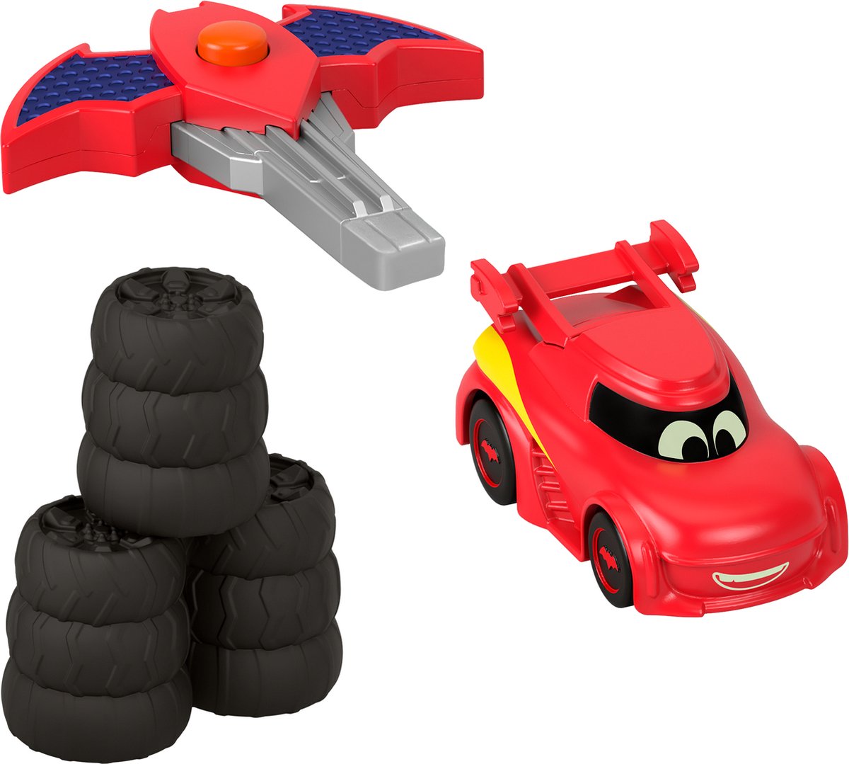 Fisher-price batwheels key car racer redbird, car, 3 years, plastic, black, red
