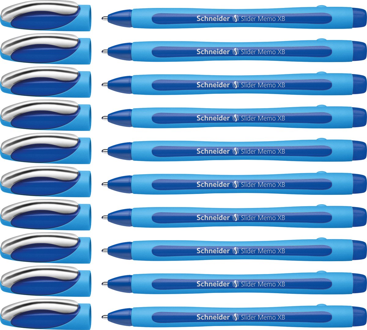 Strumenti di scrittura Schneider penna a sfera Schneider - slider memo - xb - 1.4mm - blu - 10 pezzi - s-150203-10