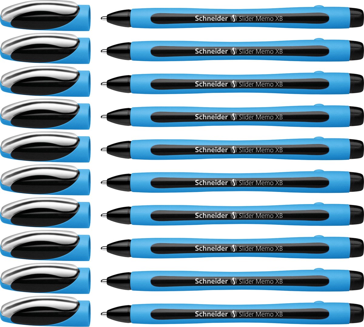 Strumenti di scrittura Schneider penna a sfera Schneider - slider memo - xb - 1,4 mm - nera - 10 pezzi - s-150201-10