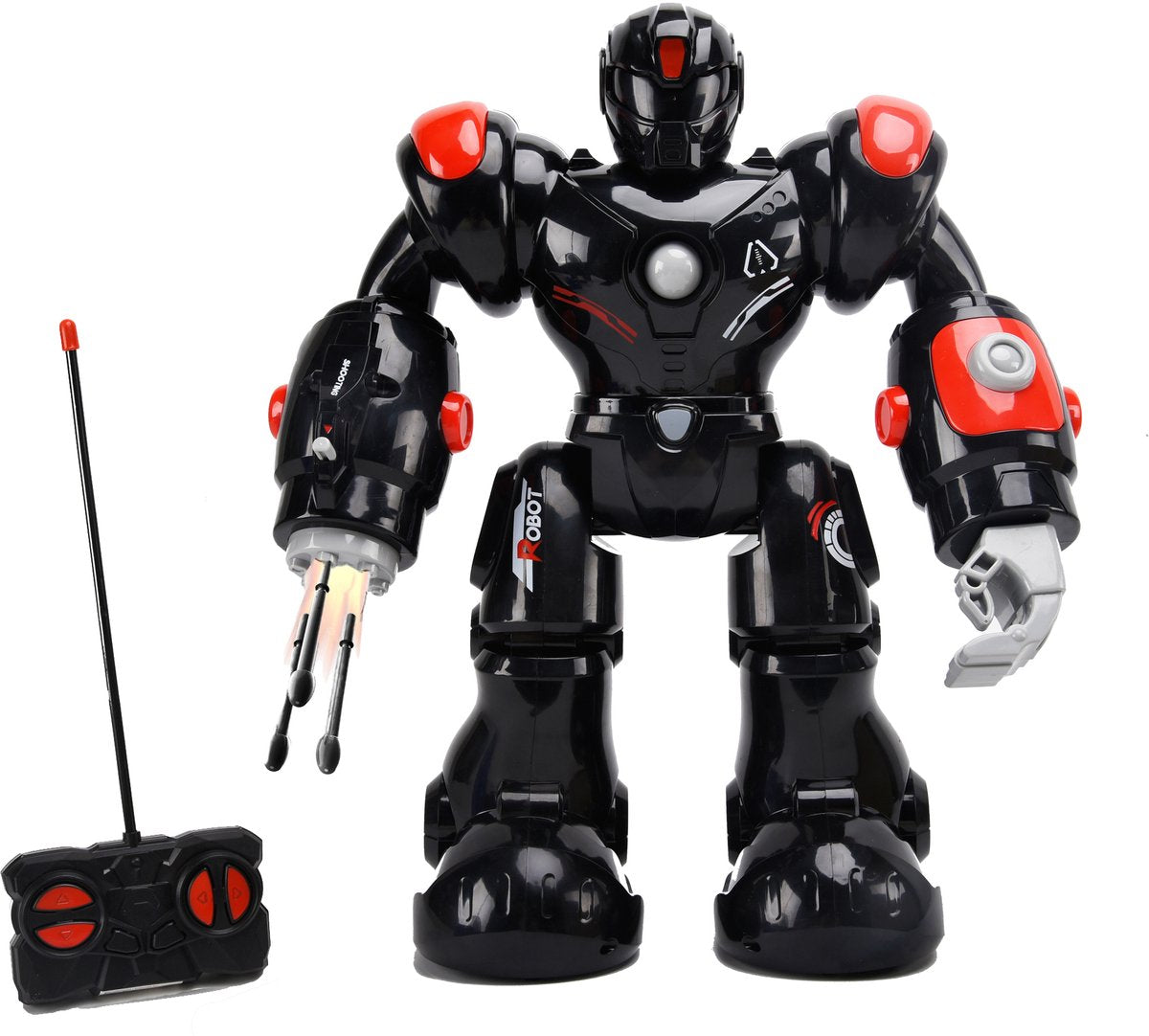 Gear2play Robot RC Hero Bot XL Nero - Robot giocattolo controllabile con pugno sparante