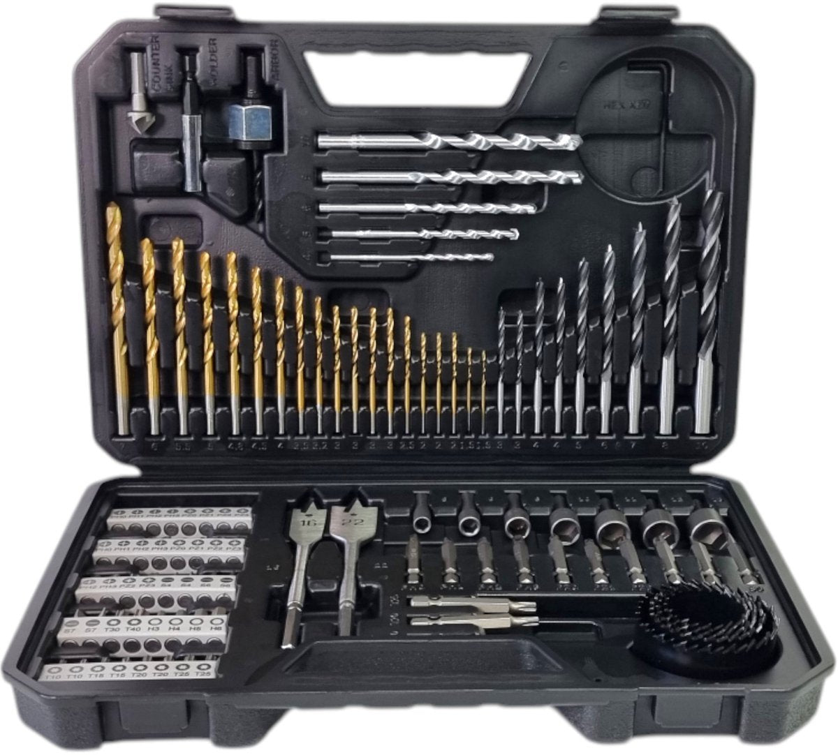 Bosch 2607017367 Set punte e punte in metallo HSS da 103 pezzi - PH PZ TX SW SL