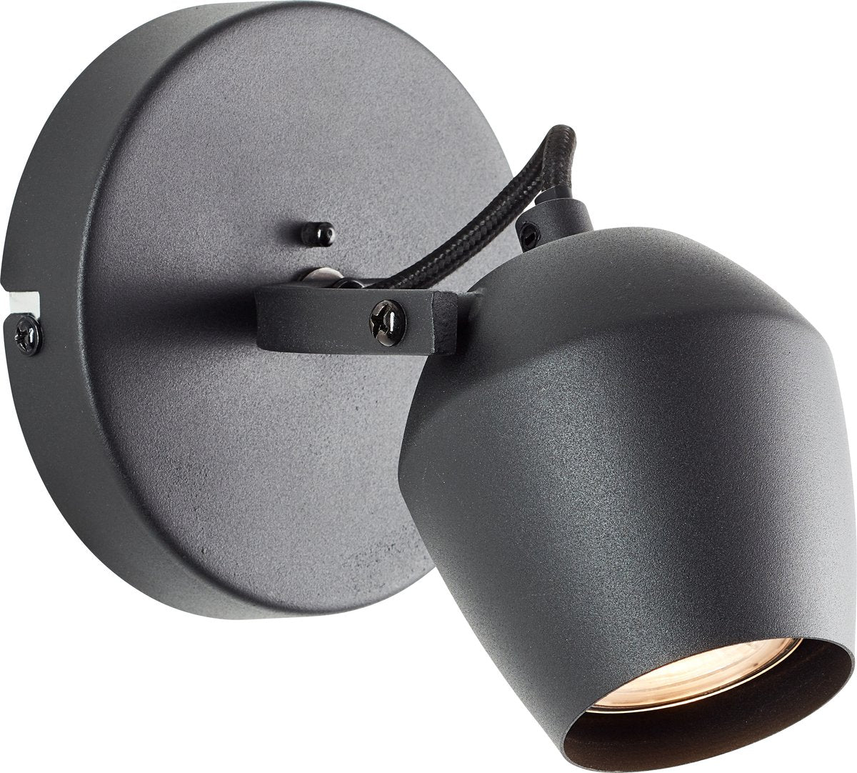 Brilliant vertino - faretto da soffitto - gu10 1x5w - 3000k - nero