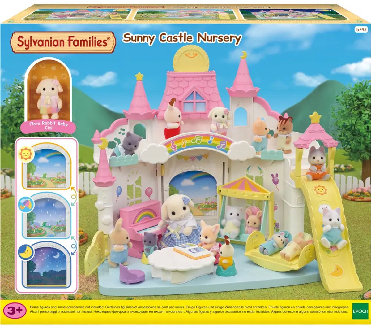 Epoch Familias Sylvanian Castillo de cuidado infantil soleado