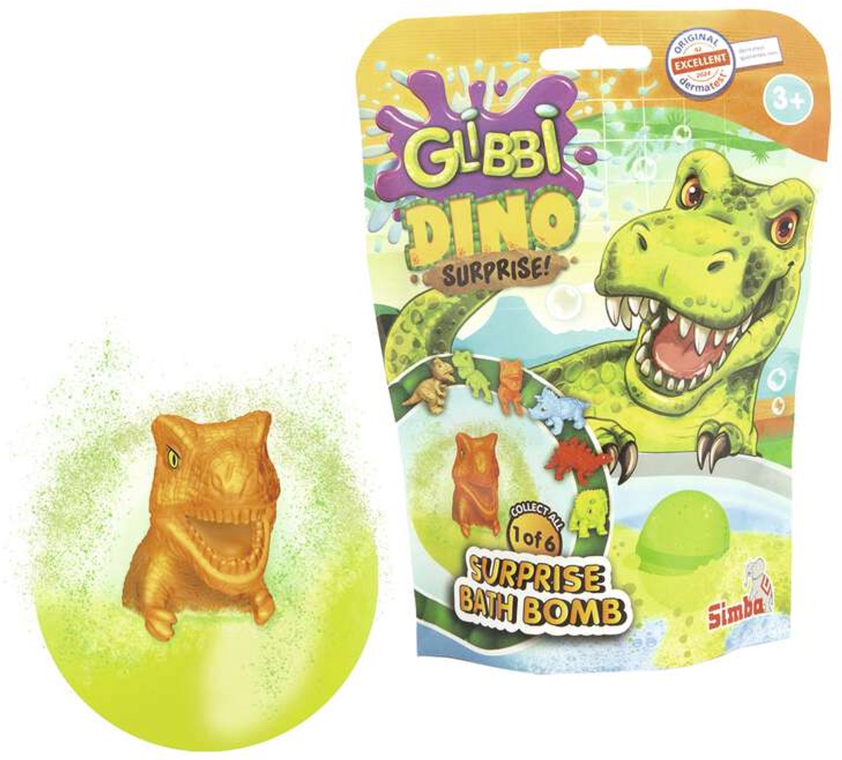Bomba de baño sorpresa Simba glibi dino